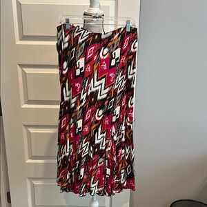 Vibrant Multicolor Patterned Skirt